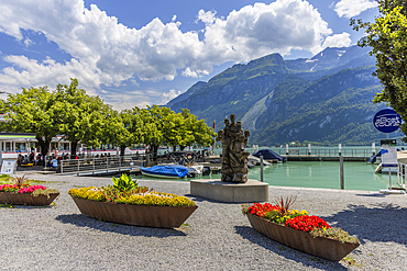 Harbour on Lake Brienz, Brienz, Bernese Oberland, Switzerland