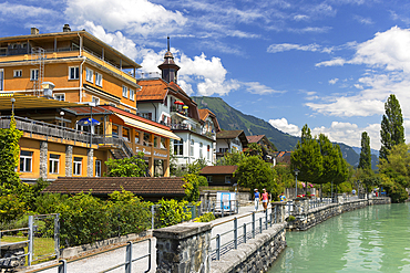 Guesthouses along Lake Brienz, Brienz, Bernese Oberland, Switzerland