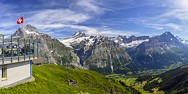 Restaurant at First Cliff Walk, Grindelwald, Jungfrau Region, Bernese Oberland, Switzerland