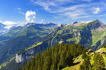 Sulegg mountain and Lauterbrunnen Valley, Jungfrau Region, Bernese Oberland, Switzerland