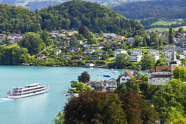 Ferry on Lake Thun, Spiez, Canton of Bern, Switzerland