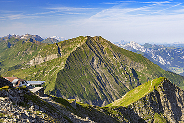 Hiking trail from Niesen mountain, Canton of Bern, Switzerland