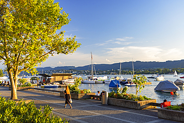 Promenade along Lake Zurich, Zurich, Switzerland