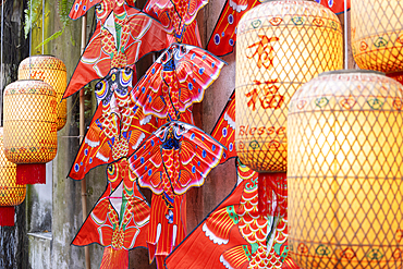 Chinese decorations in Kwai Chai Hong alleyway, Chinatown, Kuala Lumpur, Selangor, Malaysia