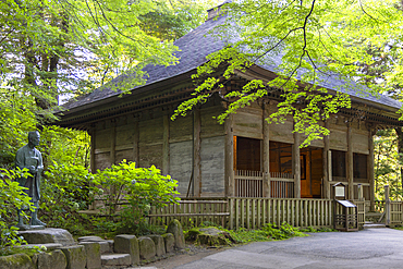 Shelter Hall of Konjikido (Golden Hall) of Chuson-ji Temple (UNESCO World Heritage Site), Hiraizumi, Iwate, Japan