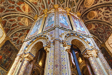 The Charola, Convent of Christ (Convento de Cristo), UNESCO World Heritage Site, Tomar, Santarem District, Portugal, Europe