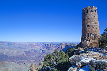 Tower, Desert View Point, South Rim, Grand Canyon National Park, UNESCO World Heritage Site, Arizona, United States of America, North America