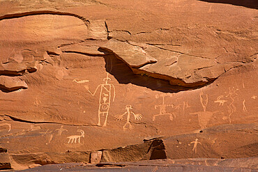 Ancestral Puebloan Petroglyphs, Upper Sand Island, Bears Ears National Monument, Utah, United States of America, North America