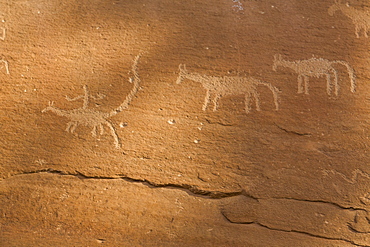 Sand Island Petroglyph Panel, near Bluff, Utah, United States of America, North America