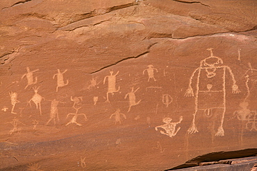 Sand Island Petroglyph Panel, near Bluff, Utah, United States of America, North America