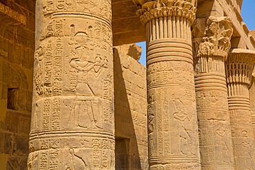 West Colonnade, Temple of Isis, UNESCO World Heritage Site, Philae Island, Aswan, Nubia, Egypt, North Africa, Africa