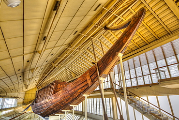 The Khufu Ship, Giza Solar Boat Museum, Great Pyramids of Giza, UNESCO World Heritage Site, Giza, Egypt, North Africa, Africa