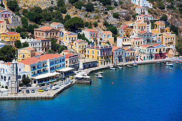 Gialos Harbor, Symi (Simi) Island, Dodecanese Island Group, Greek Islands, Greece, Europe