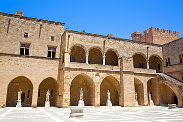 Courtyard, Archaeological Museum, Rhodes Old Town, UNESCO World Heritage Site, Rhodes, Dodecanese Island Group, Greek Islands, Greece, Europe