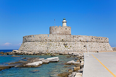 St. Nicholas Fort, Rhodes, Dodecanese Island Group, Greek Islands, Greece, Europe