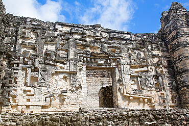 Monster Mouth Door, Structure II, Mayan Ruins, Hormiguero Archaeological Zone, Rio Bec Style, Campeche State, Mexico, North America