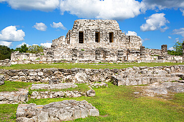 Temple of the Painted Niches, Mayan Ruins, Mayapan Archaeological Zone, Yucatan State, Mexico, North America