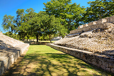 Ball Court, Edzna Archaeological Zone, Campeche State, Mexico, North America