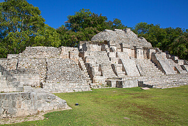 Temple of the North, Edzna Archaeological Zone, Campeche State, Mexico, North America