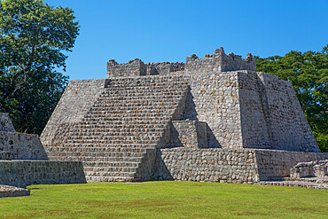 Temple of the Southwest, Edzna Archaeological Zone, Campeche State, Mexico, North America