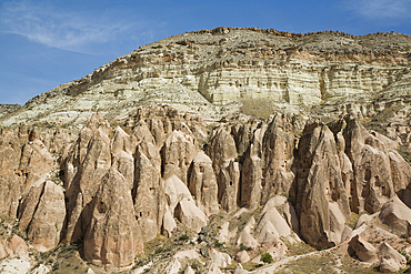 Cave Houses, near Cavusin, Cappadocia Region, Nevsehir Provice, Anatolia, Turkey, Asia Minor, Asia