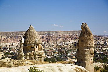 Cave Houses, Pigeon Valley, Goreme, Cappadocia Region, Nevsehir Province, Anatolia, Turkey, Asia Minor, Asia