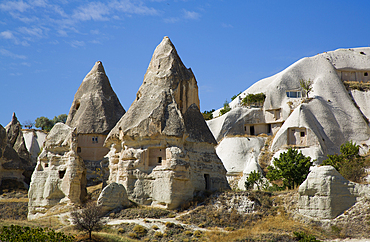 Cave Houses, Pigeon Valley, Goreme, Cappadocia Region, Nevsehir Province, Anatolia, Turkey, Asia Minor, Asia