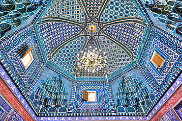 Ceiling, Kusan Ibn Abbas Complex, Shah-I-Zinda, Samarkand, Uzbekistan