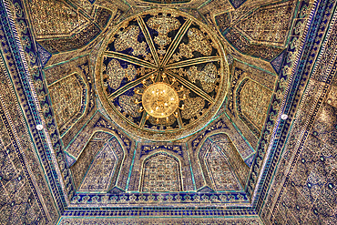 Ceiling, Interior, Pakhlavon Mahmud Mausoleum, Ichon Qala (Itchan Kala), UNESCO World Heritage Site, Khiva, Uzbekistan, Central Asia, Asia