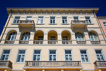 Building with Balcony, Old Town, Porec, Croatia, Europe