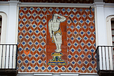 Exterior, Talavera Tile Work, BUAP University Museum, Historic Center, UNESCO World Heritage Site, Puebla, Puebla State, Mexico, North America