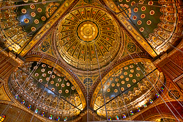 Ceiling, interior, Mosque of Muhammad Ali, 1830, UNESCO World Heritage Site, Citadel, Cairo, Egypt, North Africa, Africa