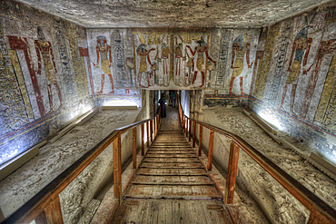 Reliefs, Tomb of Tausert and Setnakht, KV14, Valley of the Kings, Ancient Thebes, UNESCO World Heritage Site, Luxor, Egypt, North Africa, Africa