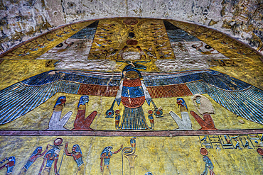 Reliefs, Tomb of Tausert and Setnakht, KV14, Valley of the Kings, Ancient Thebes, UNESCO World Heritage Site, Luxor, Egypt, North Africa, Africa