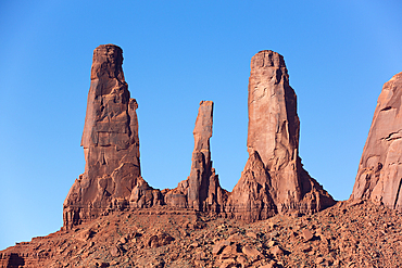 Three Sisters, Monument Valley Navajo Tribal Park, Utah, USA