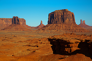 John Ford's Point, Merrick Butte (background), Monument Valley Navajo Tribal Park, Utah, USA