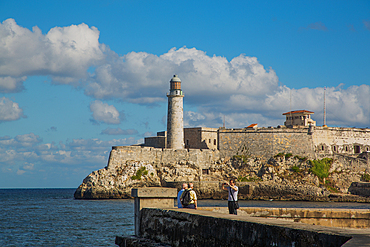 Tourists Taking Photos, Castle of the Three Kings of Morro, Havana, Cuba