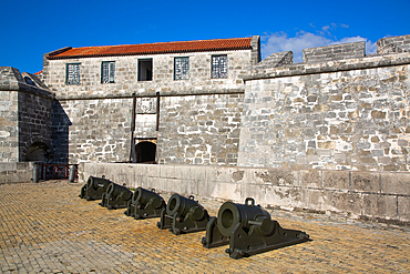 Centuries Old Cannons, Havana Castle of the Royal Force (Castillo de la Real Fuerza), Havana Old Town, Havana, Cuba