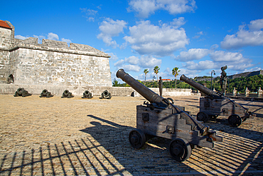 Centuries Old Cannons, Havana Castle of the Royal Force (Castillo de la Real Fuerza), Havana Old Town, Havana, Cuba