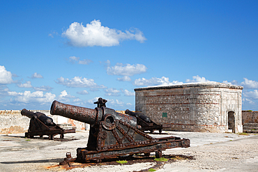 Centuries Old Cannon Artillery, Castle of the Three Kings of Morro, Havana, Cuba