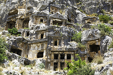 Lycian Rock Tombs, 4th Century BC, Myra Ancient City, Demre, Antalya, Turkey