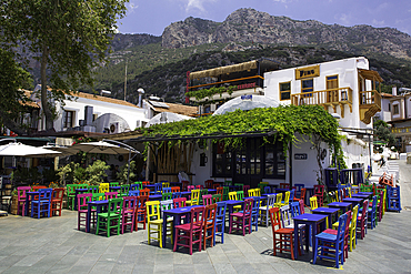 Restaurant, Street Scene, Old Town, Kas, Antalya, Turkey