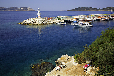 Marina Lighthouse with Boats, Kas, Antalya, Turkey