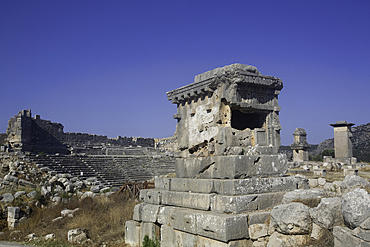 Funerary Monument, Xanthos Archaeological Site, Originally Founded 8th Century BC, UNESCO World Heritage Site, Near Kalkan, Antalya, Turkey
