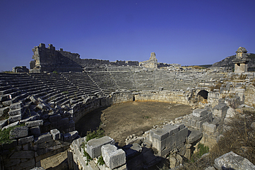 Roman Theater, 2nd Century BC, Xanthos Archaeological Site, Originally Founded 8th Century BC, UNESCO World Heritage Site, Near Kalkan, Antalya, Turkey