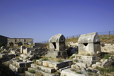 Lycian Sarcophagi, Patara Ancient City (origins back to 5,500 BC), Patara National Park, Antalya, Turkey