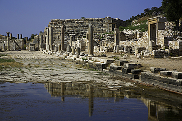 Marble Columns, Water Reflection, Patara Ancient City (origins back to 5,500 BC), Patara National Park, Antalya, Turkey