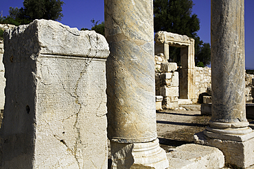 Inscriptions, Marble Columns, Harbor Street, 2nd Century BC, Patara Ancient City (origins back to 5,500 BC), Patara National Park, Antalya, Turkey