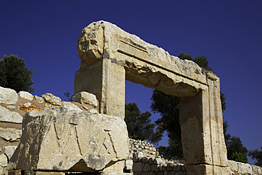 Stone Carved Letters at Shop Entrance, Harbor Street, 2nd Century BC, Patara Ancient City (origins back to 5,500 BC), Patara National Park, Antalya, Turkey