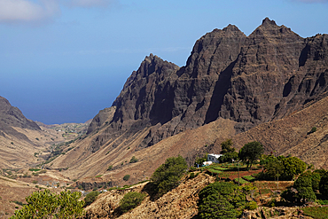 Scenery in the valley of Ribeira de Cruz, northwest Santo Antão, Cape Verde